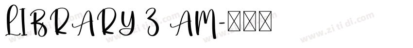 LIBRARY 3 AM字体转换